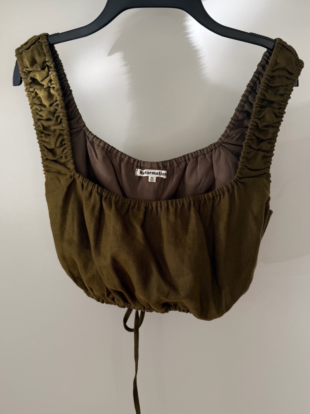 Reformation Linen Crop Top